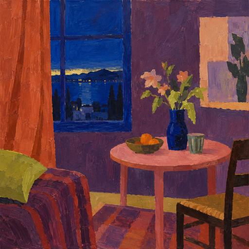 The Last Blue Hour, by Julian Demowells, Oil and acrylic on linen, 2026